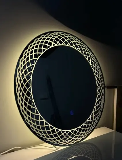 Light touch sensor mirror with aluminium frame