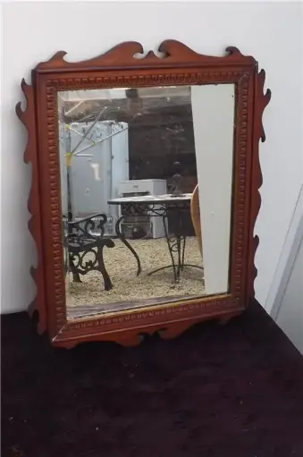 LEATHER MIRROR ANTIQUES